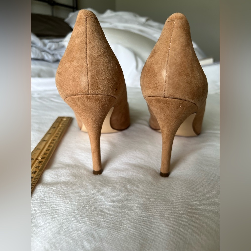 Nine West Women's Tan Suede High Heels - Picture 3 of 7